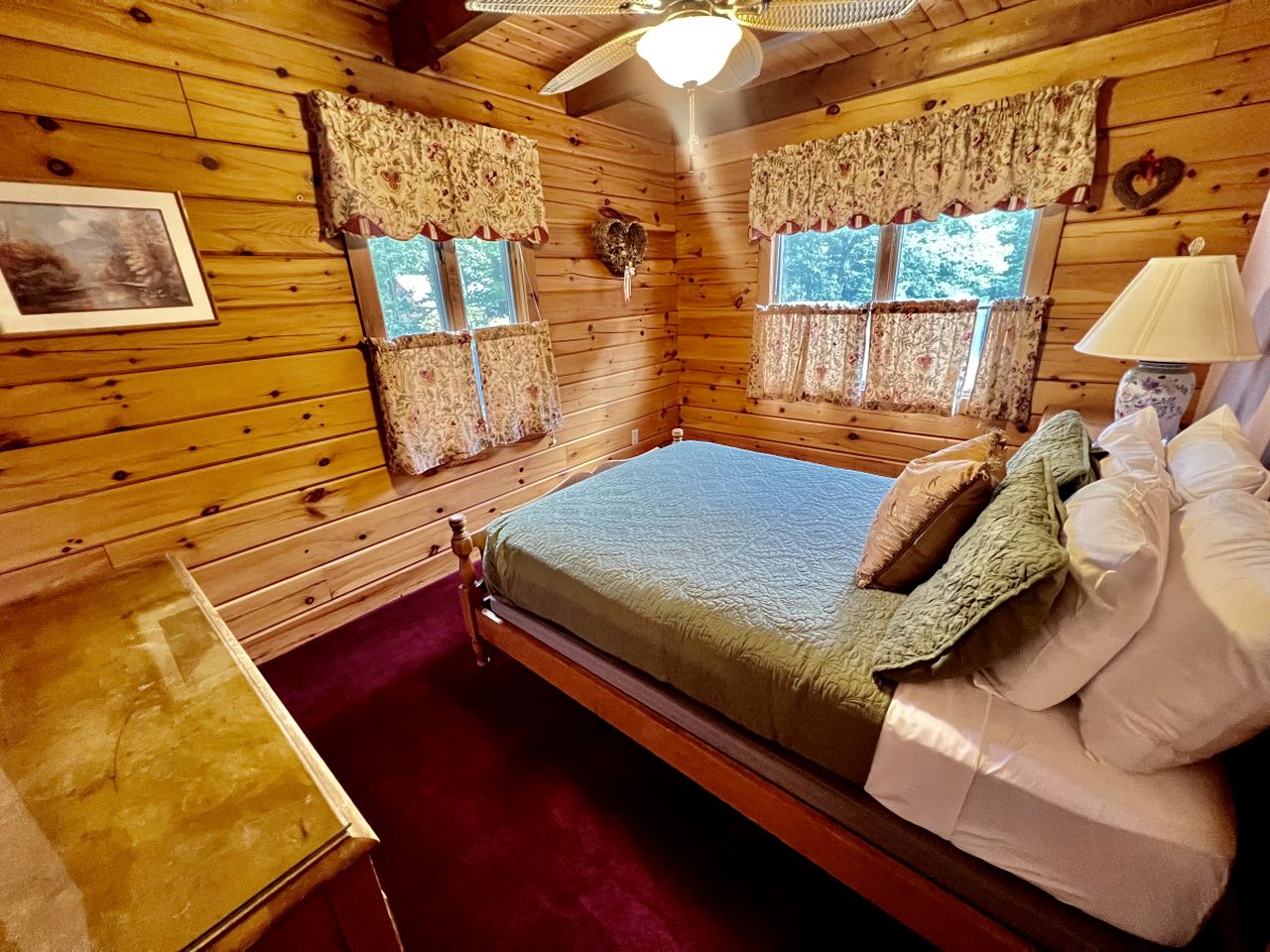 Fantastic Lakefront Wooden Cabin Settled Between Trees in Stratton, Vermont