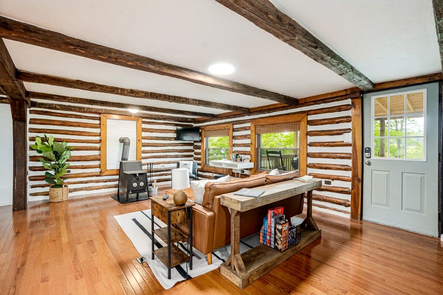Modernized Log Cabin with Hot Tub, Fire Pit and Amazing Views Just Minutes from the Cacapon Mountains in Berkeley Springs, WV