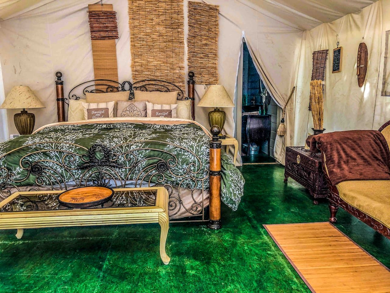 Luxury Safari Tent with Private Bathroom in Swan Valley, Idaho near Palisades Lake