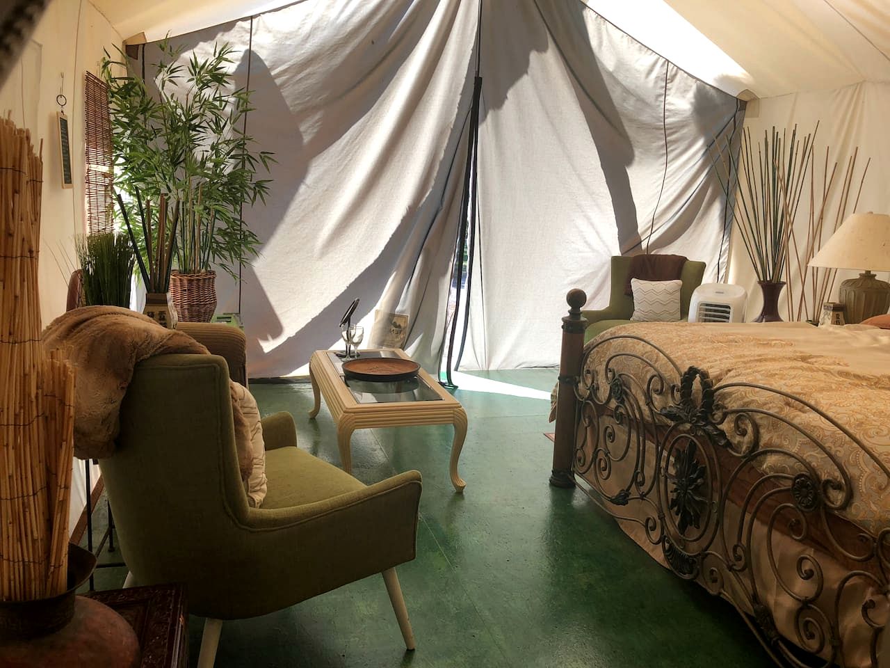 Luxury Safari Tent with Private Bathroom in Swan Valley, Idaho near Palisades Lake