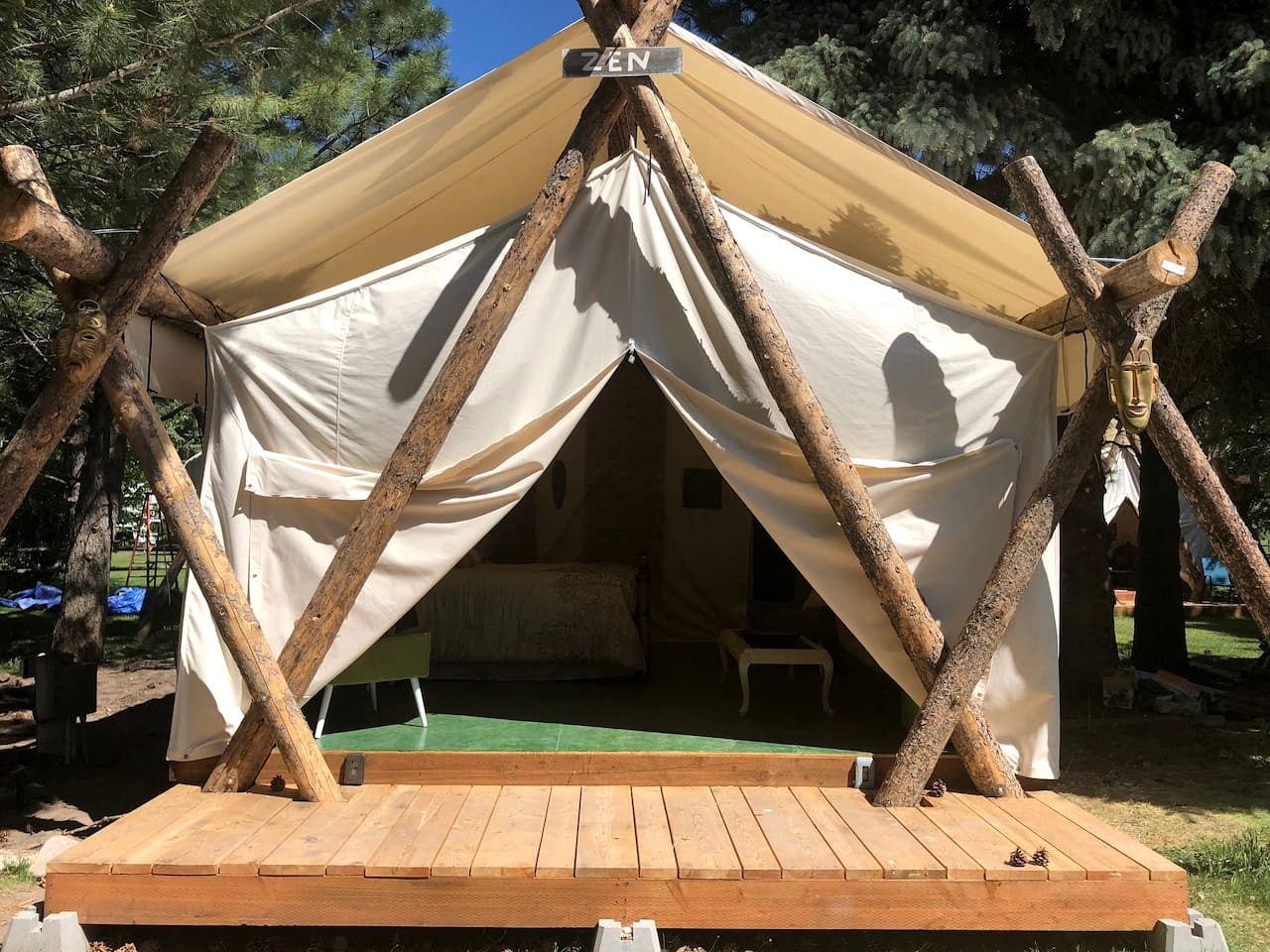 Luxury Safari Tent with Private Bathroom in Swan Valley, Idaho near Palisades Lake