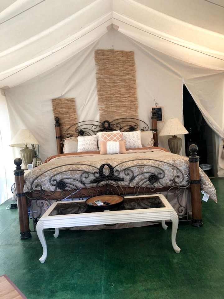 Luxury Safari Tent with Private Bathroom in Swan Valley, Idaho near Palisades Lake