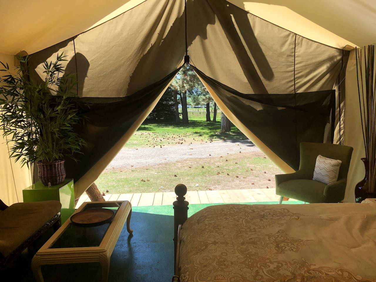 Luxury Safari Tent with Private Bathroom in Swan Valley, Idaho near Palisades Lake