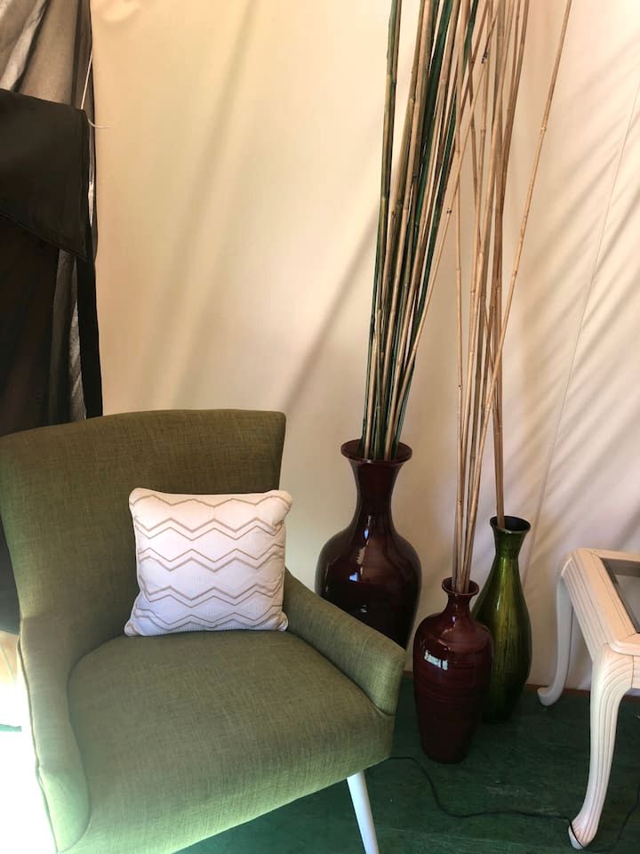 Luxury Safari Tent with Private Bathroom in Swan Valley, Idaho near Palisades Lake