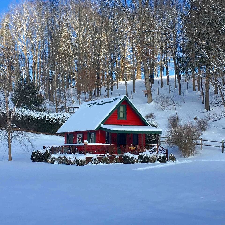 Romantic Farm-Stay Cabin with Petting Zoo & Hot Tub near Boone, NC