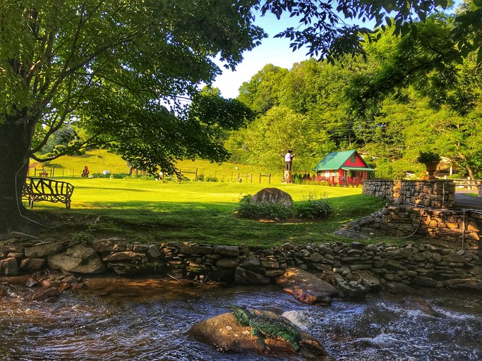 Romantic Farm-Stay Cabin with Petting Zoo & Hot Tub near Boone, NC