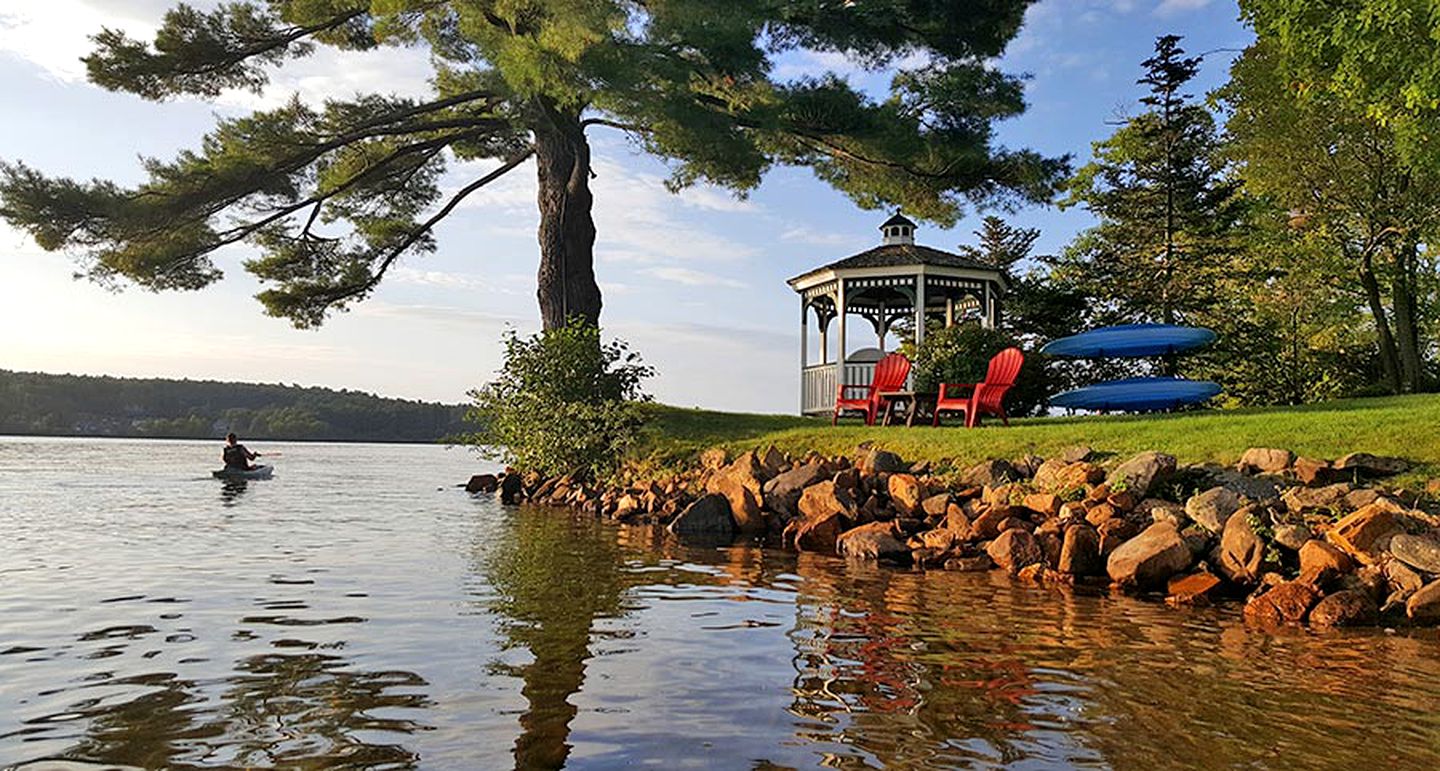 Stylish Vacation Rental with Lake Views near Laconia, New Hampshire