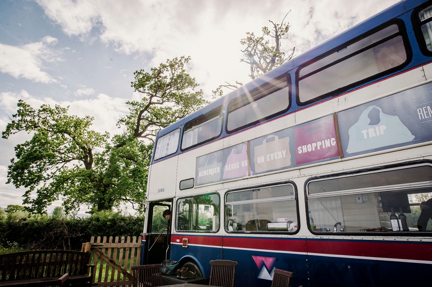 Remodeled Double Decker Bus Rental for Unique Accommodation near Shrewsbury, England