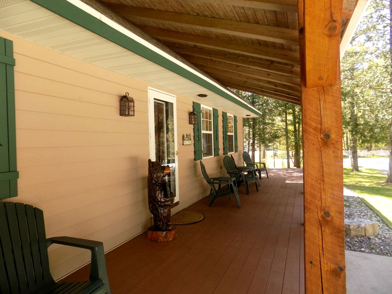 Spacious Vacation Rental with a Stunning Stone Gas Fireplace in Fish Creek, Wisconsin