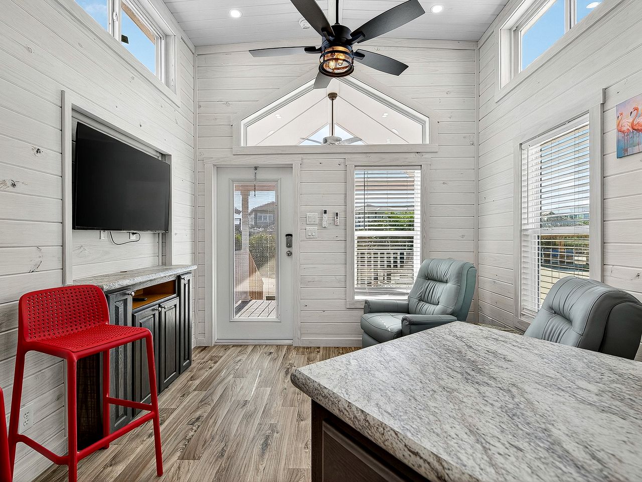 Cozy Tiny Home with Private Palapa Kitchen near Ship Channel in Port Aransas, TX