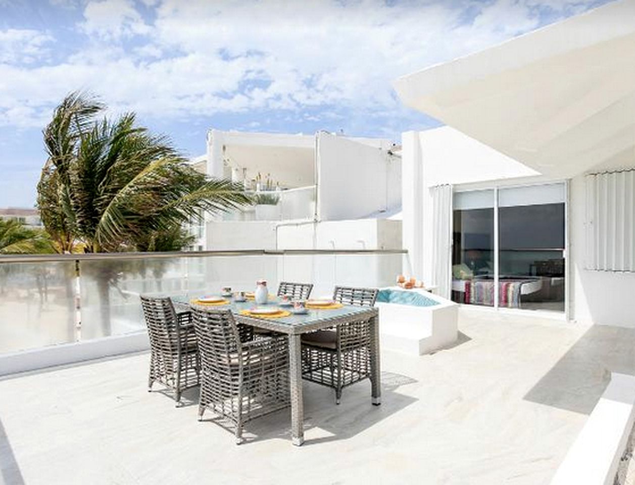 Stunning Beachfront Vacation Rental with Private Hot Tub on Playa del Carmen