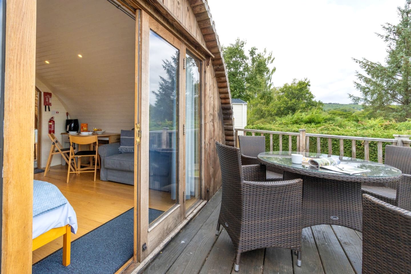 Beautiful Pod by the Irfon River for a Unique Glamping Getaway near Builth Wells, Wales