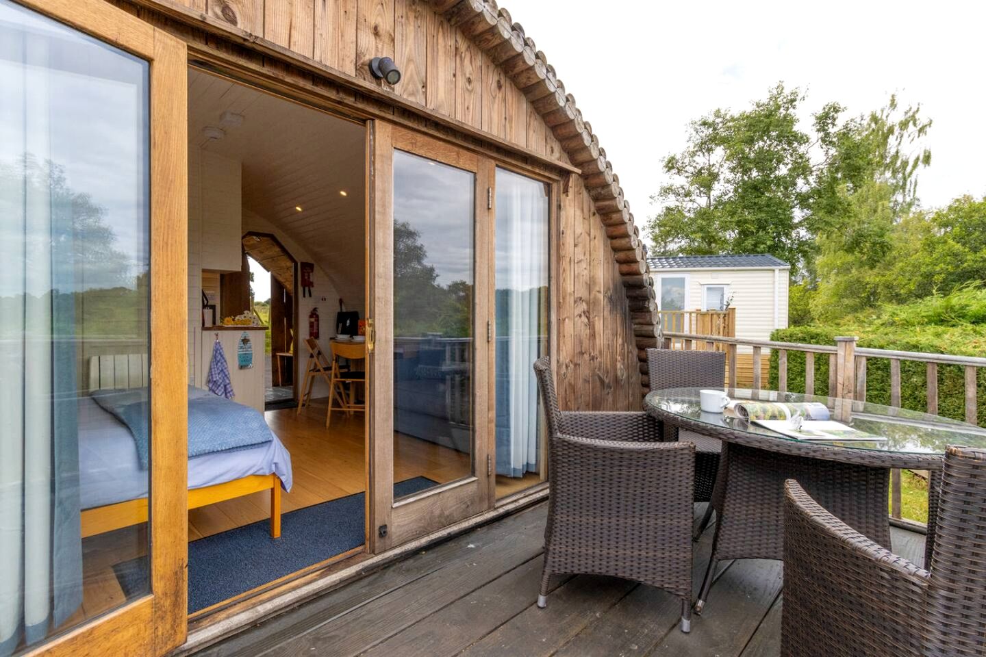 Beautiful Pod by the Irfon River for a Unique Glamping Getaway near Builth Wells, Wales