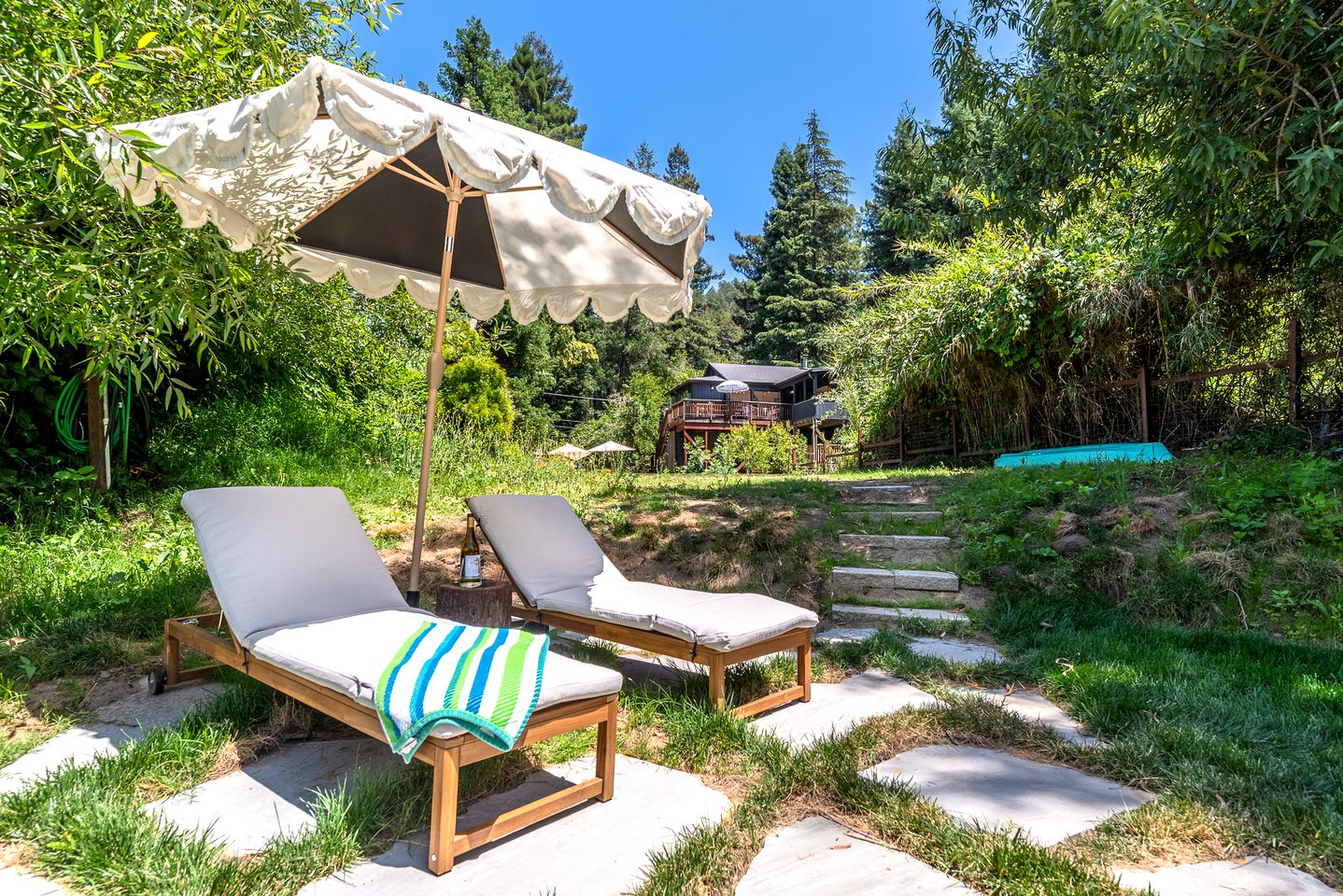 Stylish Riverfront Retreat with Private Dock & Hot Tub near Wineries in Forestville, California