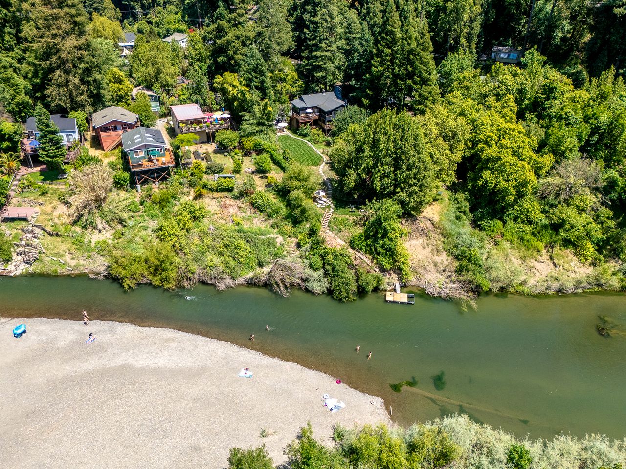 Stylish Riverfront Retreat with Private Dock & Hot Tub near Wineries in Forestville, California