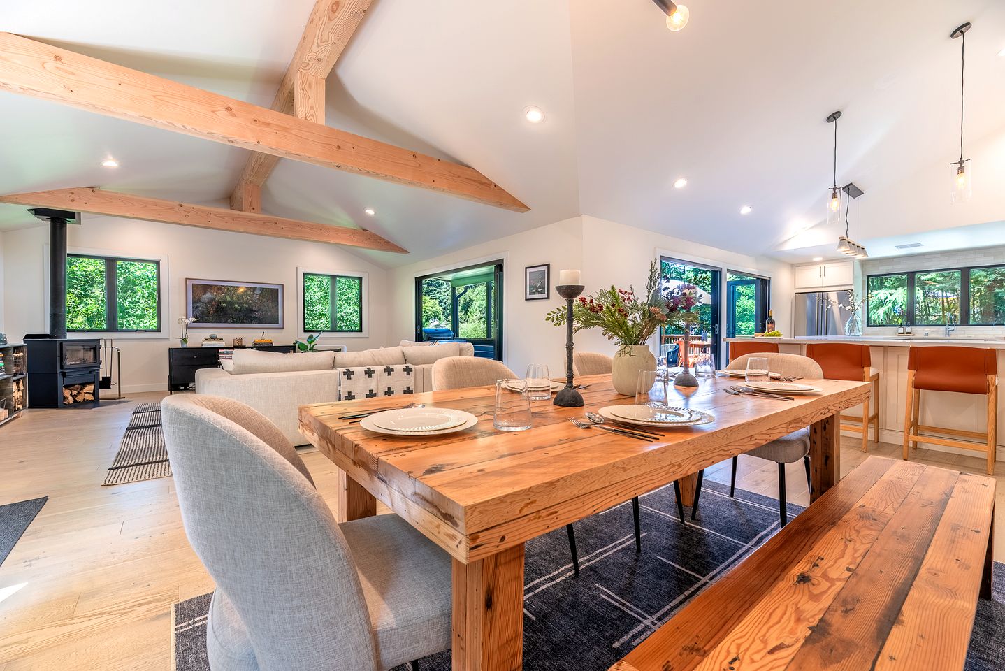 Stylish Riverfront Retreat with Private Dock & Hot Tub near Wineries in Forestville, California