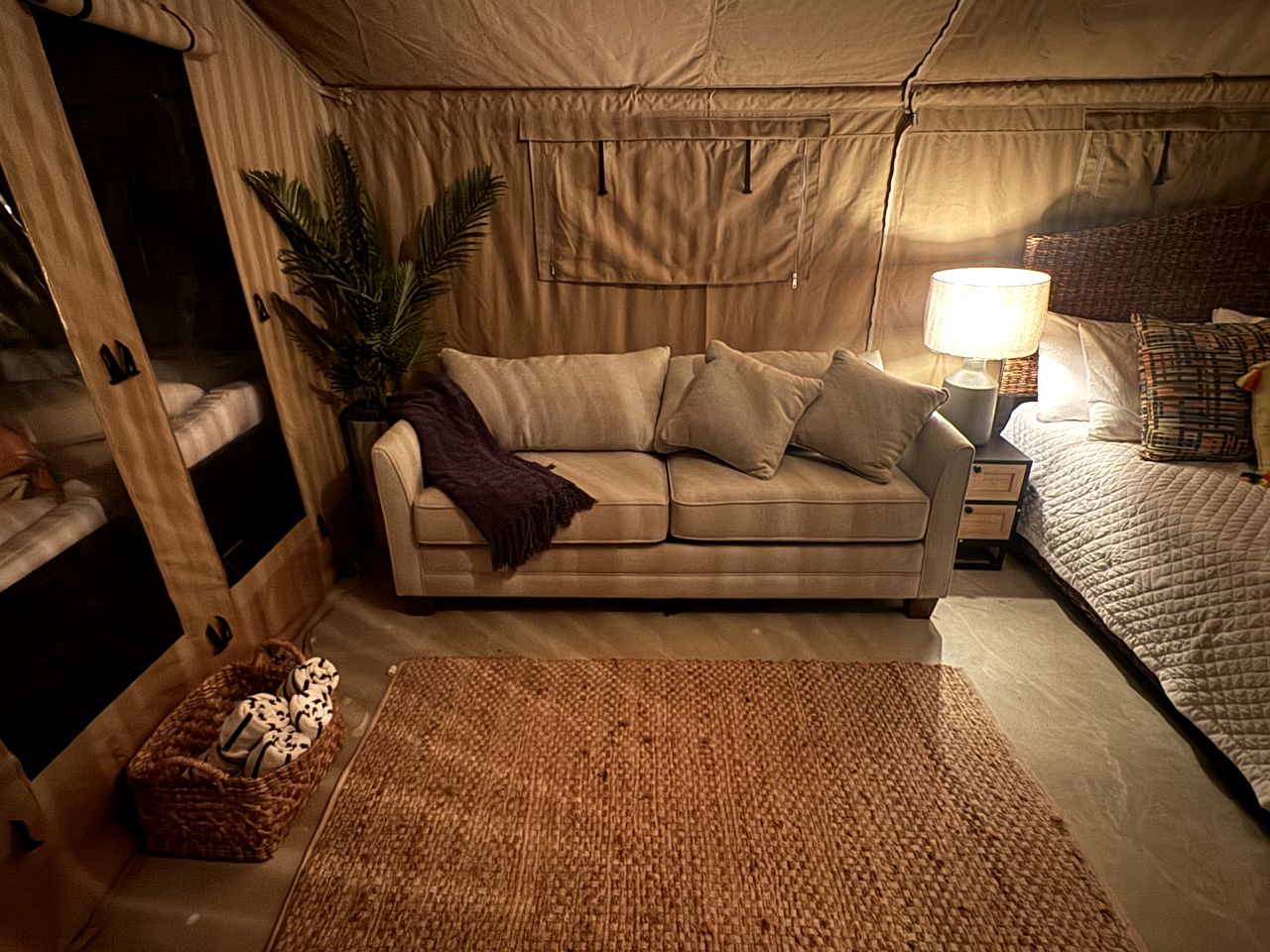 Deluxe Tented Cabin with Large Deck and Living Space in Puerto Rico