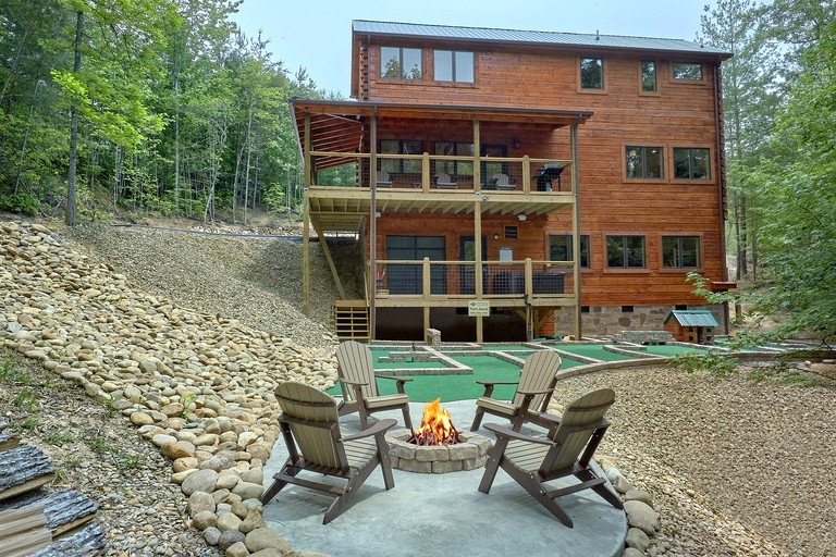 This Sevierville cabin with a pool is ideal for a family getaways in Tennessee