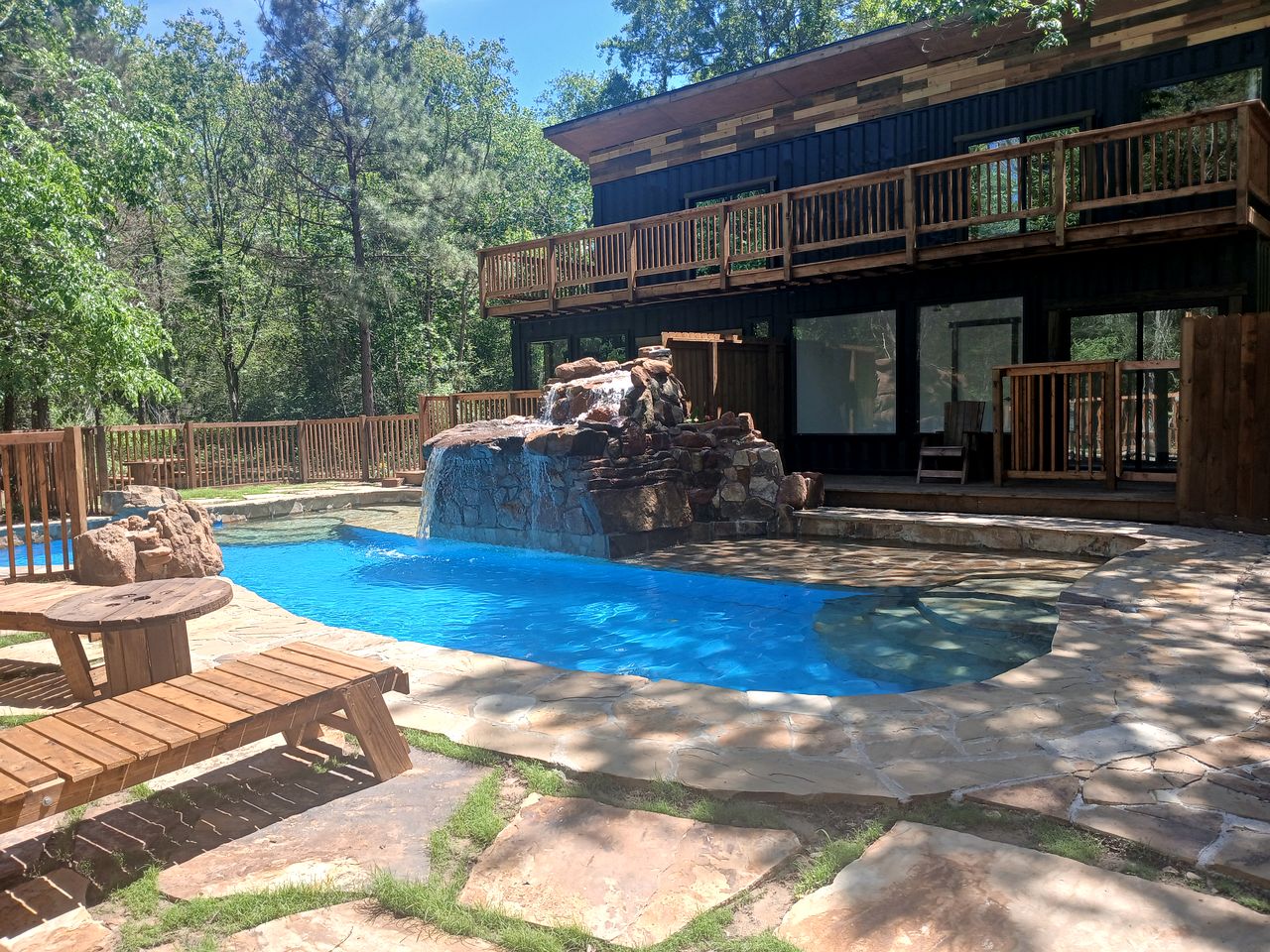 Serene Forest Retreat Home with Waterfall Pool, Creek & Kayak Access near Houston, Grimes County, Texas