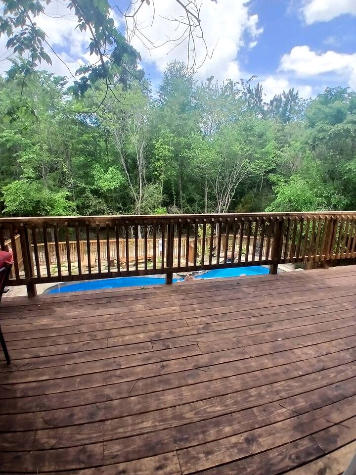 Serene Forest Retreat Home with Waterfall Pool, Creek & Kayak Access near Houston, Grimes County, Texas