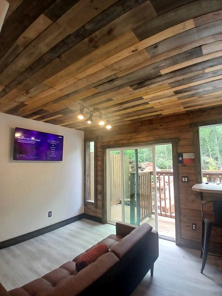 Serene Forest Retreat Home with Waterfall Pool, Creek & Kayak Access near Houston, Grimes County, Texas