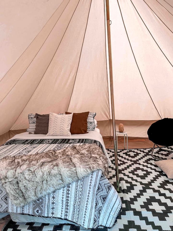 Cozy Bell Tent Glamping in Swan Valley, Idaho near Jackson Hole