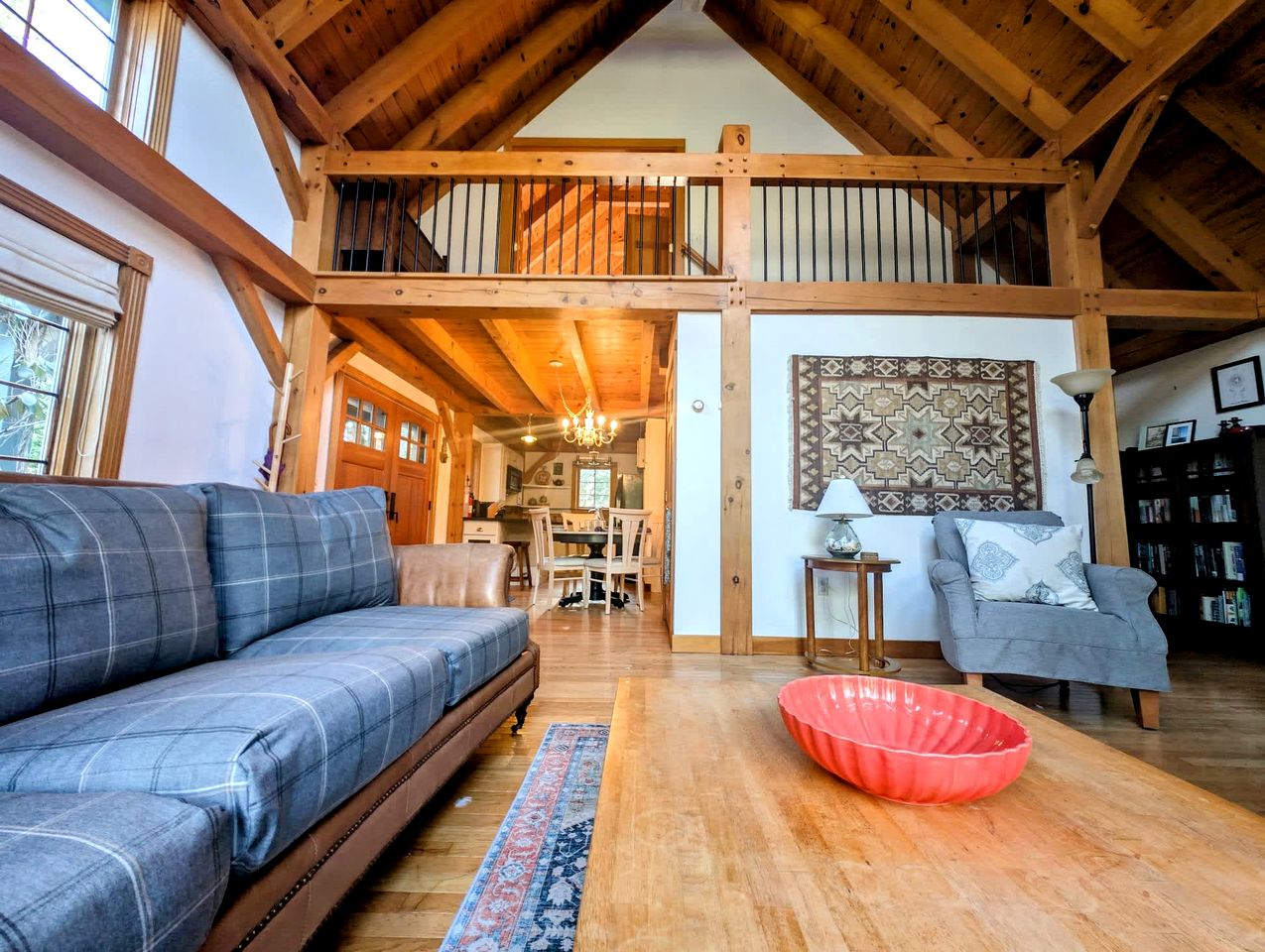 Bright Post & Beam Retreat with Fire Pit & Game Room Near Acadia | Sorrento, Maine