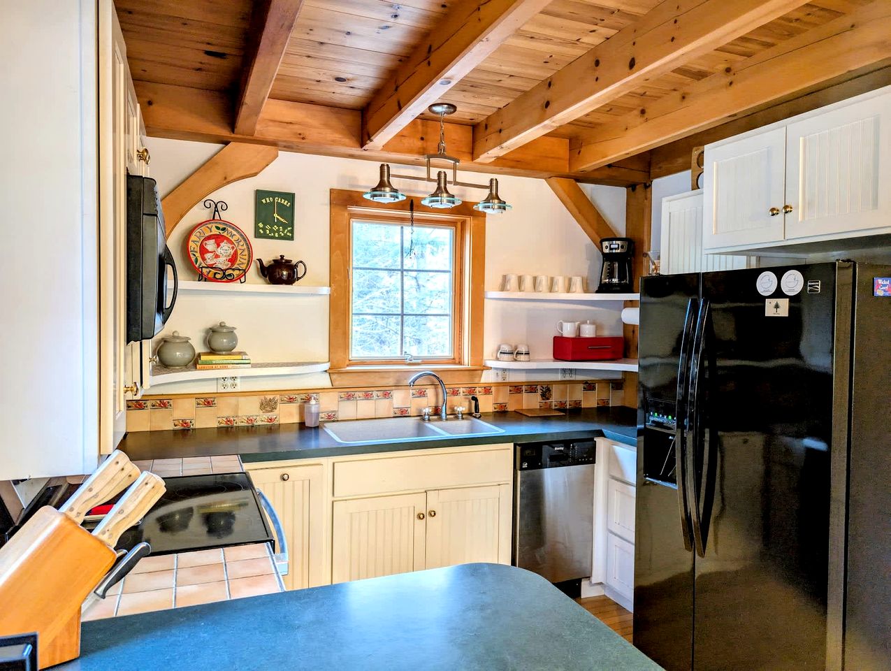 Bright Post & Beam Retreat with Fire Pit & Game Room Near Acadia | Sorrento, Maine