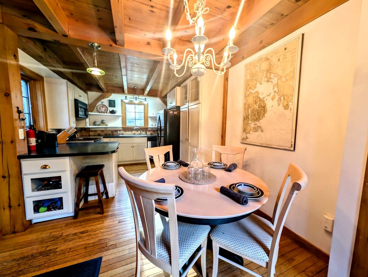 Bright Post & Beam Retreat with Fire Pit & Game Room Near Acadia | Sorrento, Maine