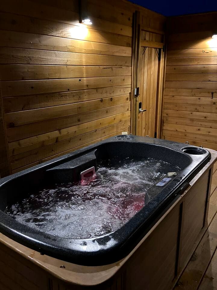 Luxury Hilltop Safari Tent with Private Hot Tub near Lake Travis in Marble Falls, Texas