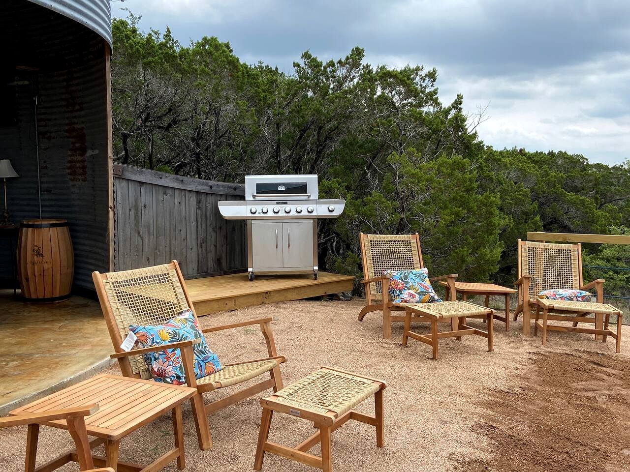 Luxury Hilltop Safari Tent with Private Hot Tub near Lake Travis in Marble Falls, Texas