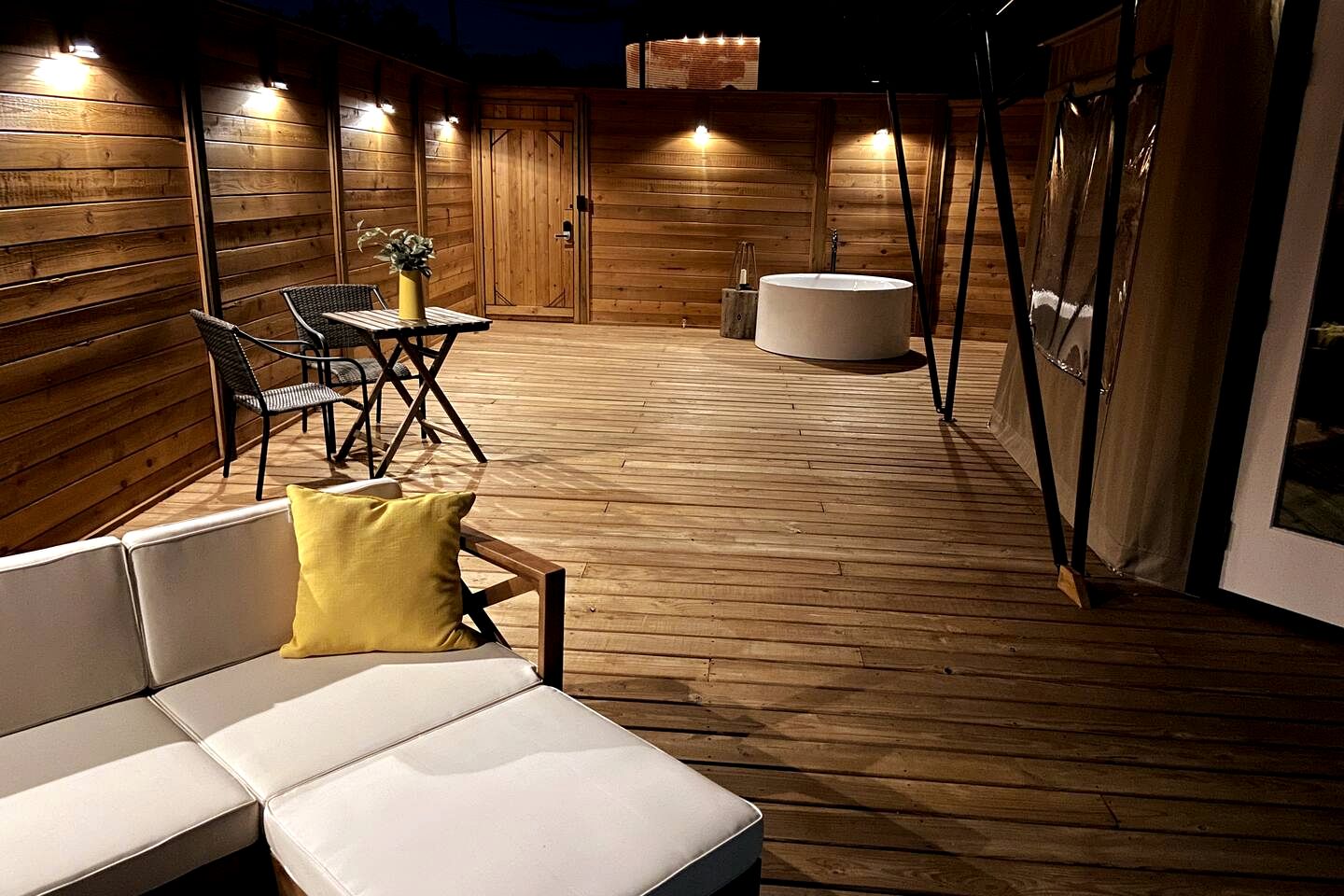 Premium Lakeview Safari Tent Getaway with Private Deck near Lake Travis in Marble Falls, Texas