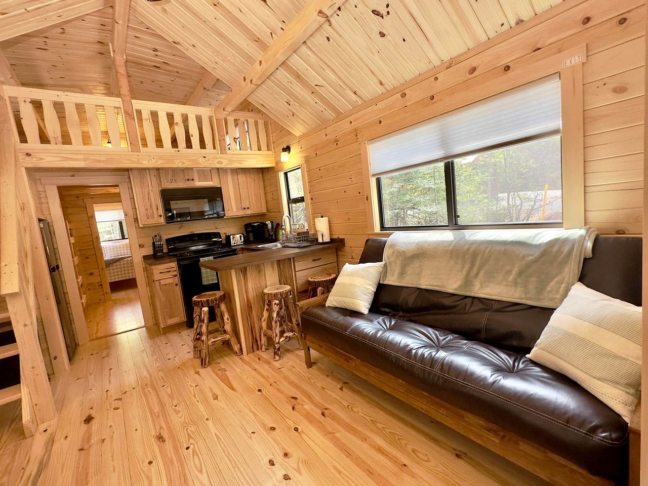 Pretty Wooden Rustic Cabin with Barbecue and Fire Pit in Steuben, Maine