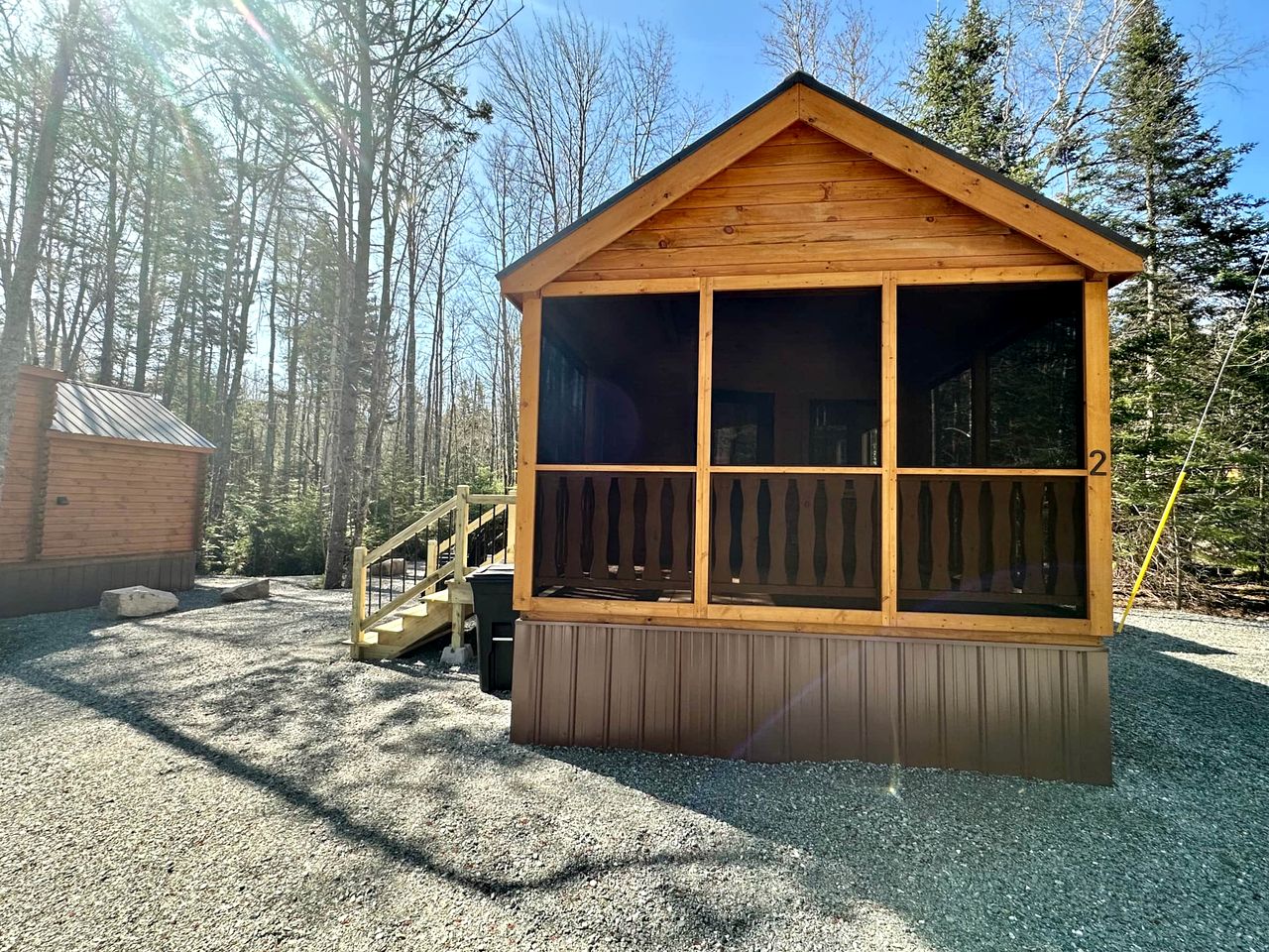 Pretty Wooden Rustic Cabin with Barbecue and Fire Pit in Steuben, Maine