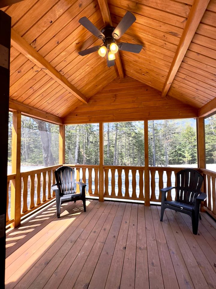 Pretty Wooden Rustic Cabin with Barbecue and Fire Pit in Steuben, Maine