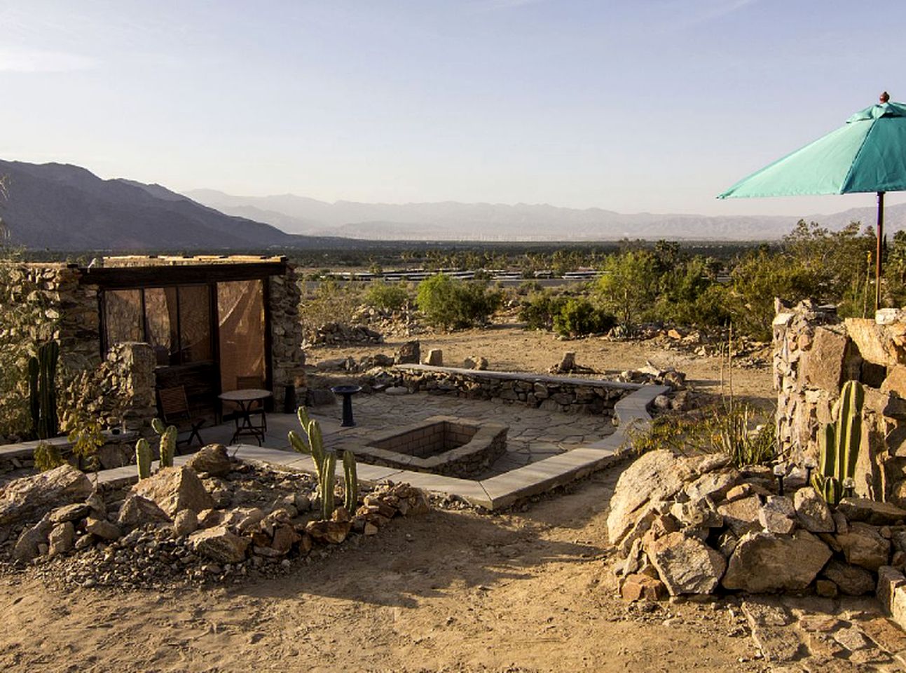 Stone-Built Bungalow Rental with Coachella Valley Views near Palm Springs, California