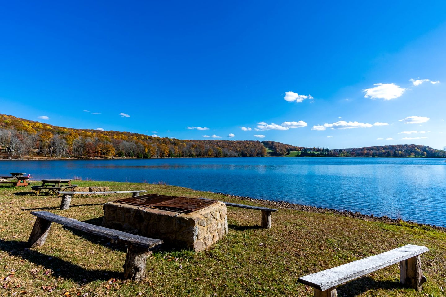 Private Lake/Beach Cabin with Fire Pit and Large Deck - Access to Golf and Community Amenities at this Terra Alta, WV Getaway