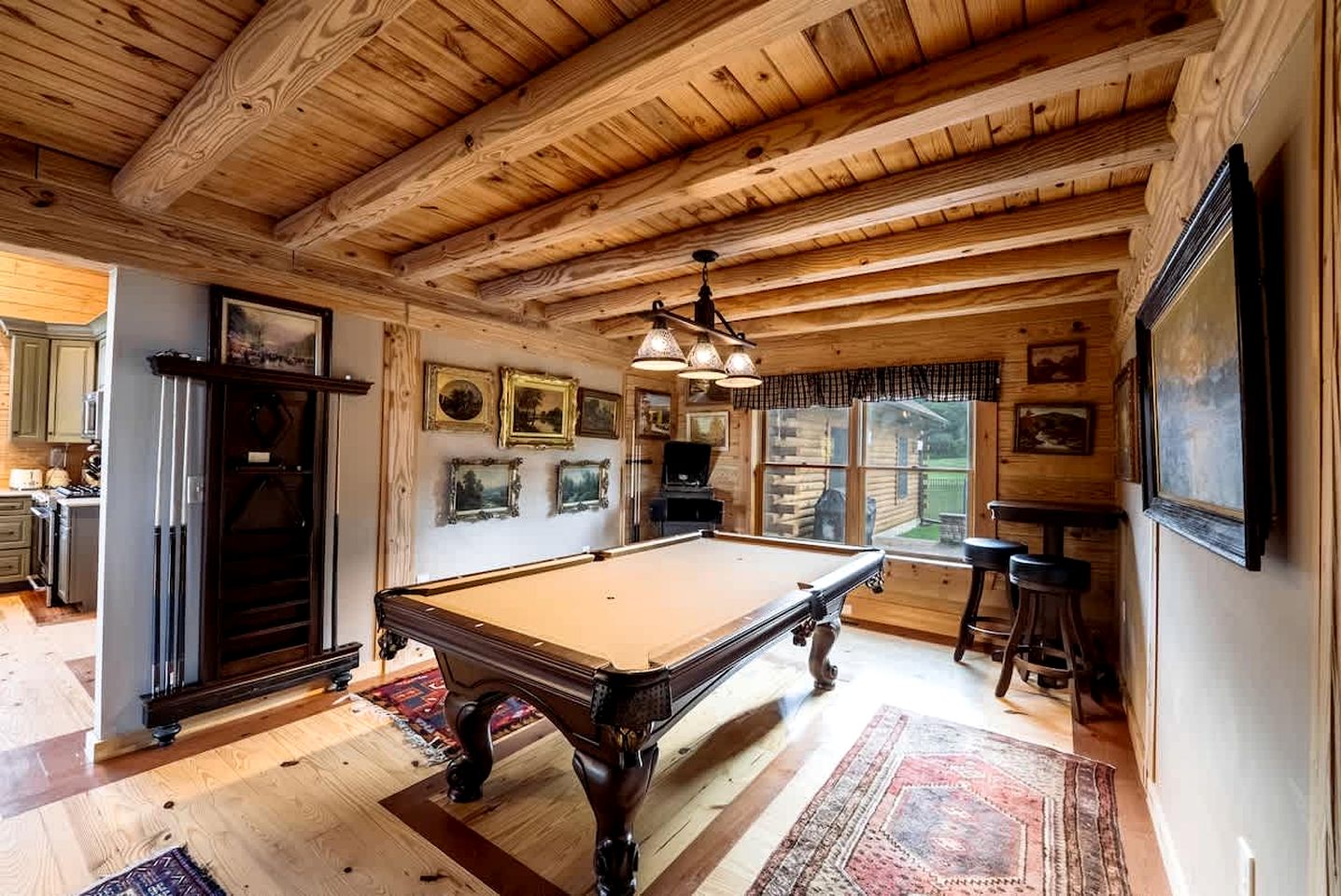 Luxurious Log Cabin with Game Room & Fireplace near Princeton in New Hope, Pennsylvania