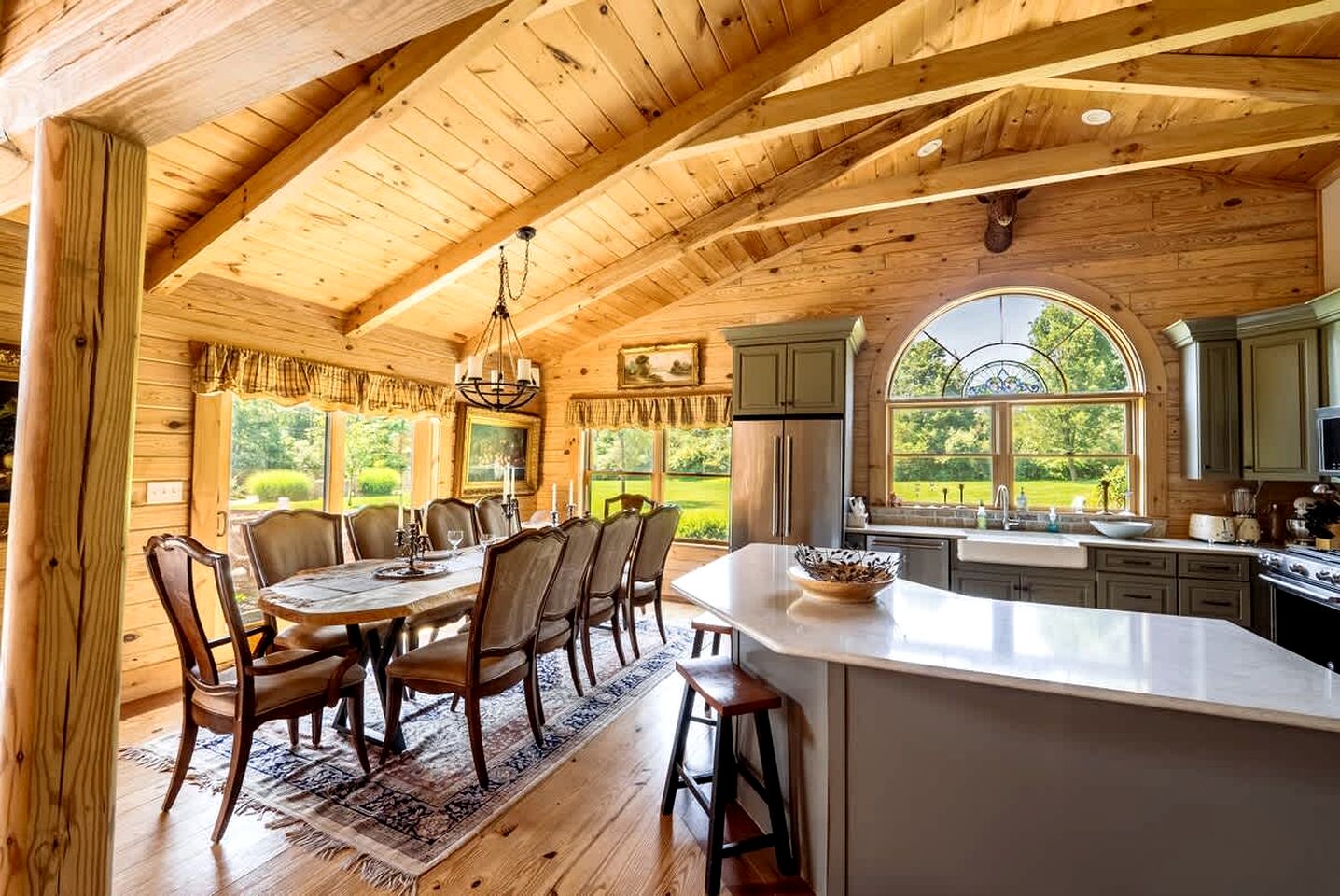 Luxurious Log Cabin with Game Room & Fireplace near Princeton in New Hope, Pennsylvania