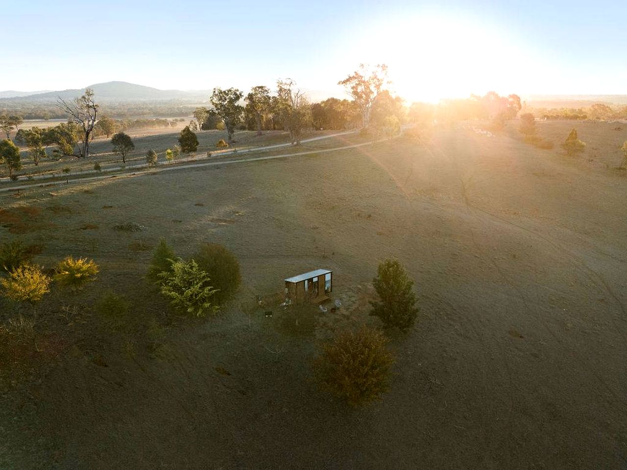 Private Tiny House with Views into the High Country and Lake Hume in New South Wales, Australia