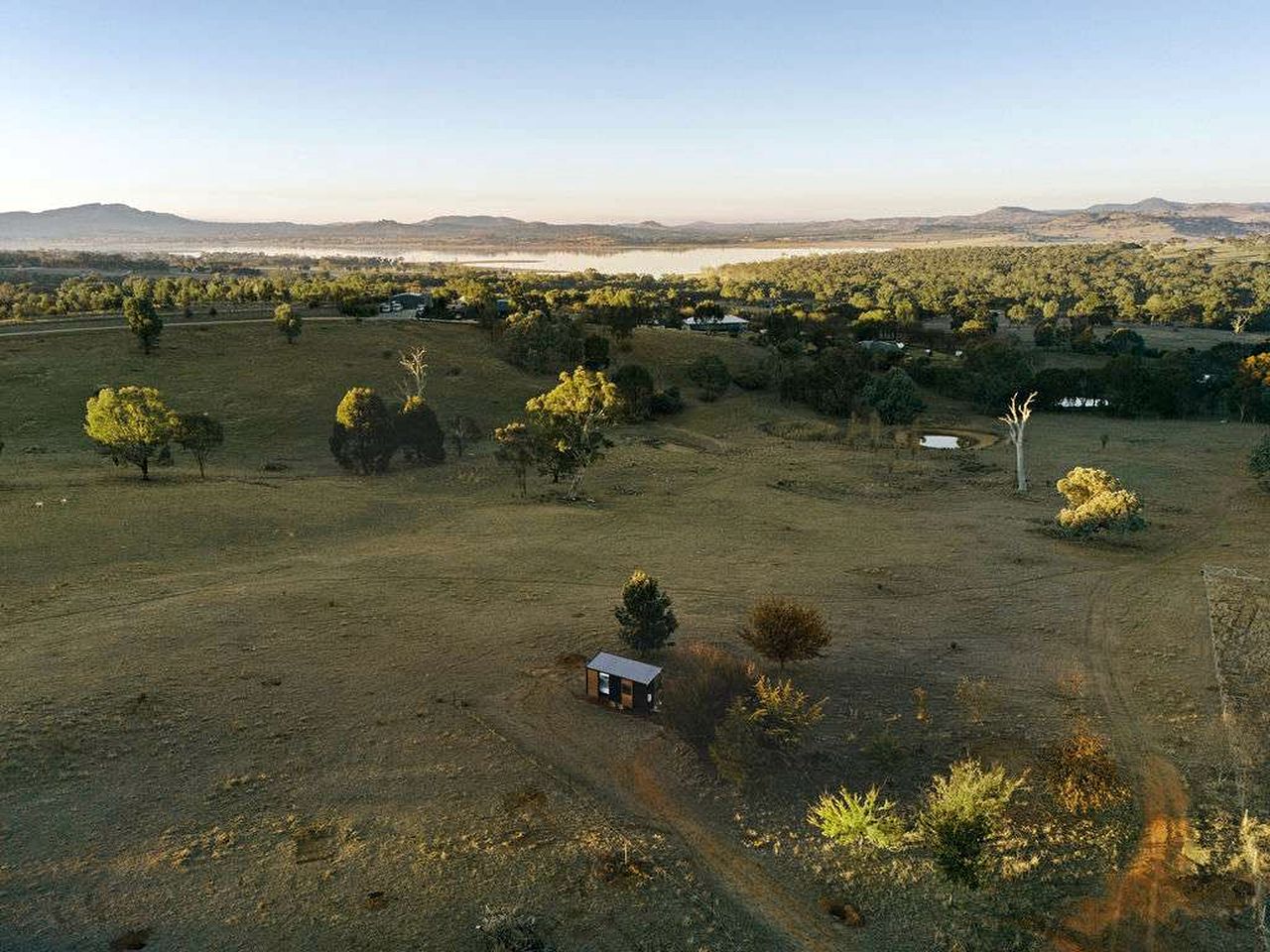 Private Tiny House with Views into the High Country and Lake Hume in New South Wales, Australia