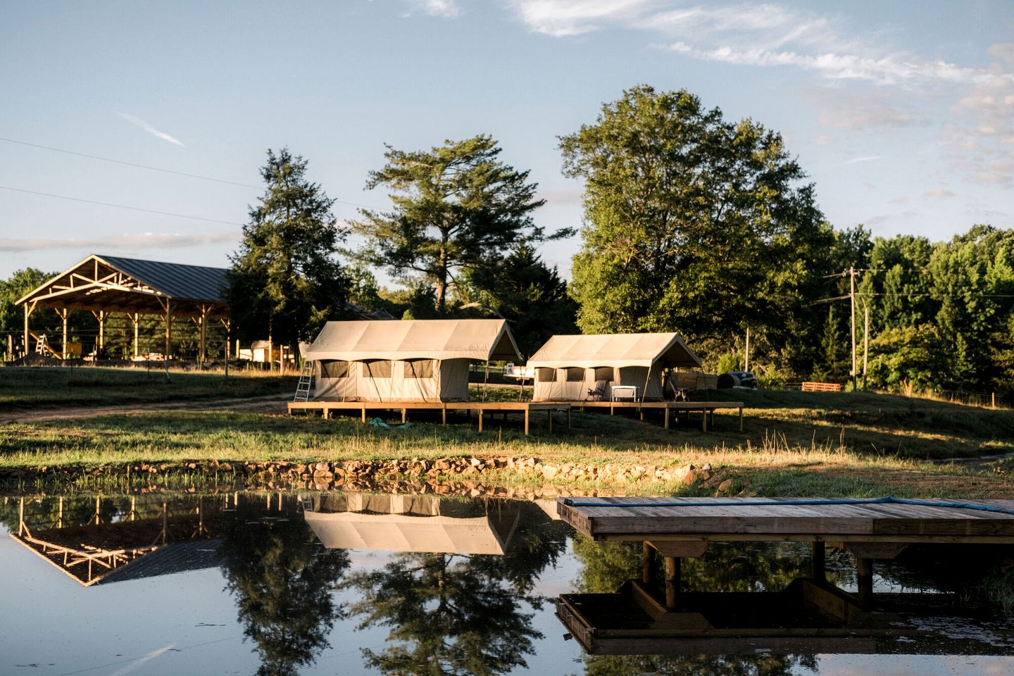Pure Glamping Experience in this Lakefront Tented Cabin in Greenville, South Carolina