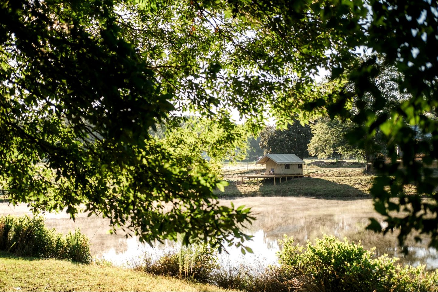 Pure Glamping Experience in this Lakefront Tented Cabin in Greenville, South Carolina