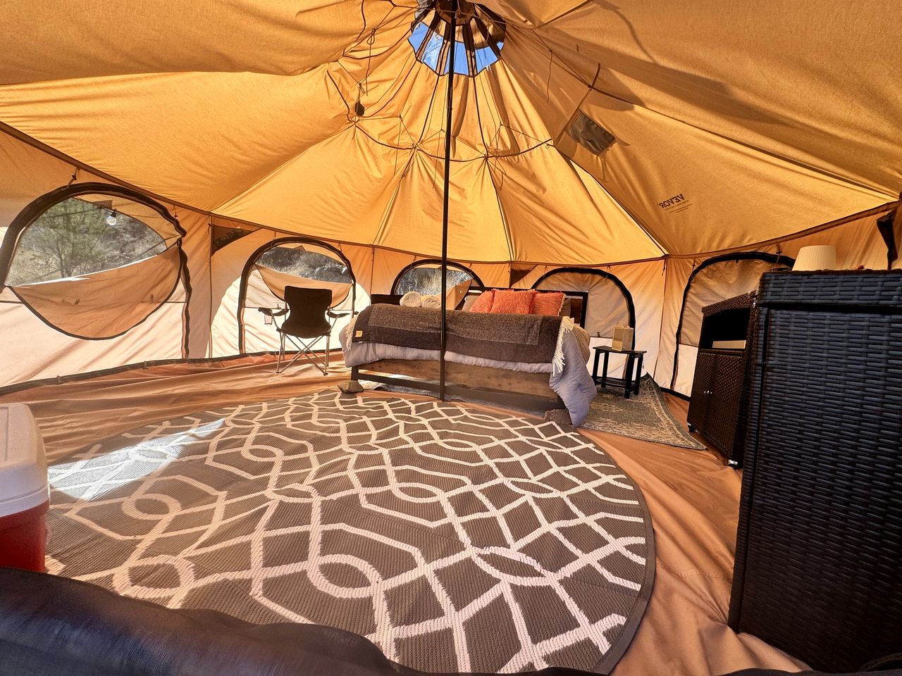 Intimate Remote Bell Tent Perfect for a Unique Desert Escape in Nevada