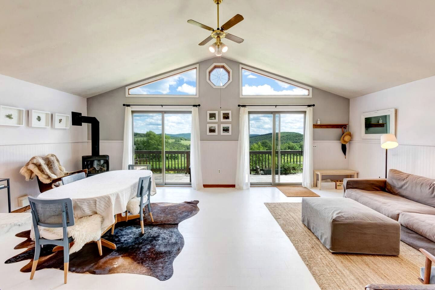 Peaceful Cabin Retreat with Mountain Views & Private Acreage in Hamden, New York