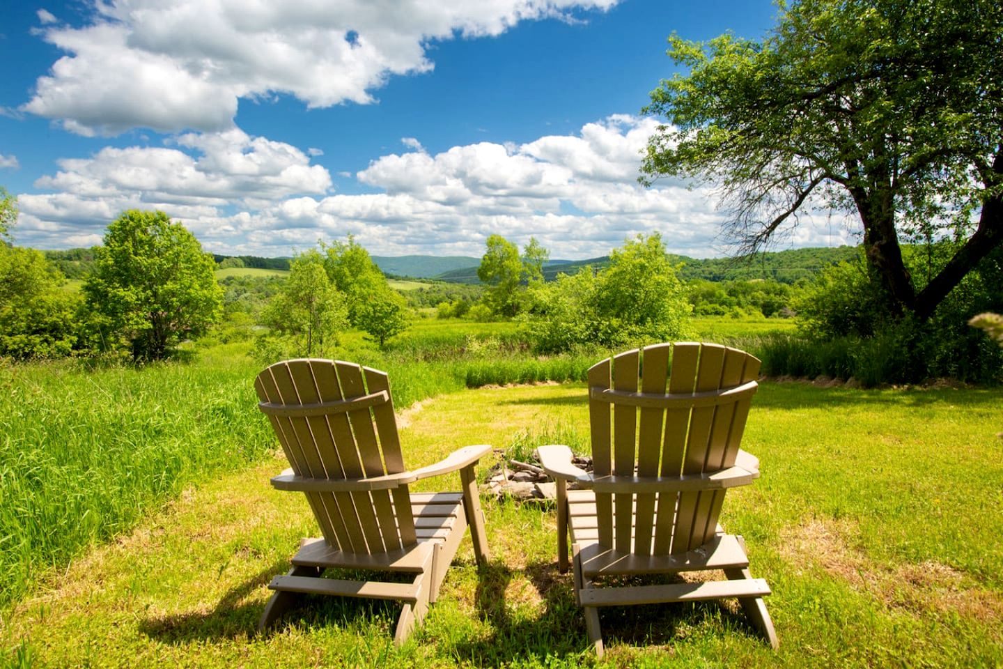 Peaceful Cabin Retreat with Mountain Views & Private Acreage in Hamden, New York