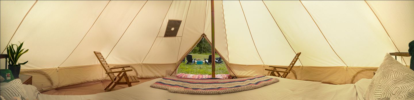 Experience the Ultimate Luxury: Glamping in Marion, North Carolina's Stunning Bell Tent