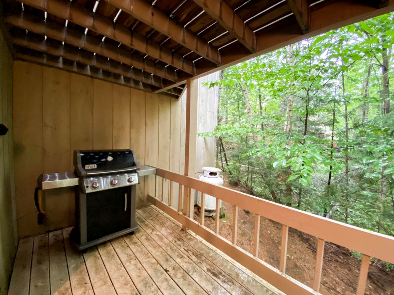 Quiet Cabin with Deck Overlooking Trees in North Conway, New Hampshire