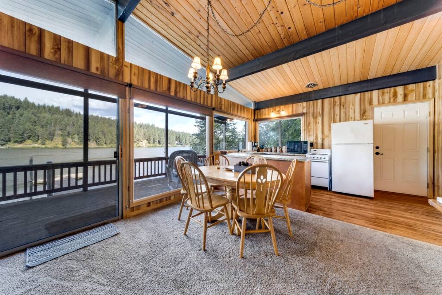 Secluded, Rustic Lakefront Home, Nestled on the Peaceful Shores of Lake Coeur d’Alene, Idaho