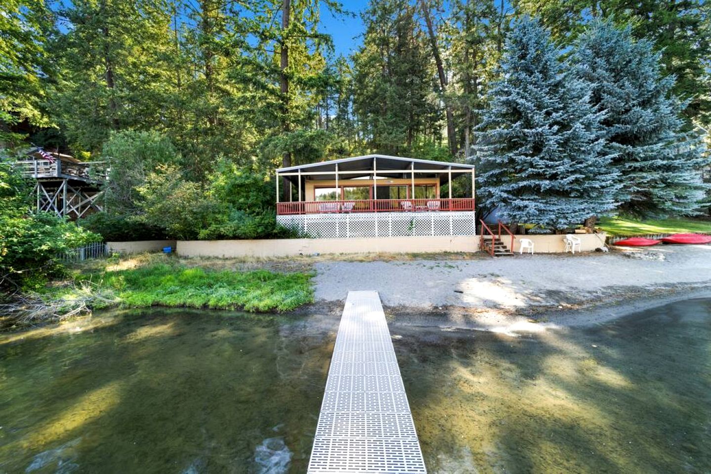 Secluded, Rustic Lakefront Home, Nestled on the Peaceful Shores of Lake Coeur d’Alene, Idaho